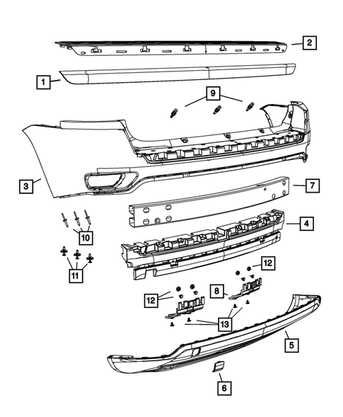 Rear Bumper and Fascia for 2012 Jeep Patriot #1