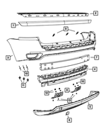 68109914AA - Frame, Bumper and Fascia: Fascia Applique for Mopar Image