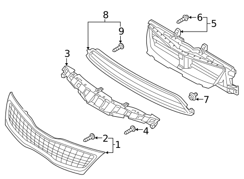 Grille & Components for 2016 Kia Optima #0