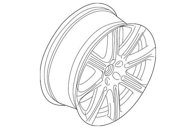 2017-2020 Volvo 20-Inch 8-Spoke Silver Diamond Cut Alloy