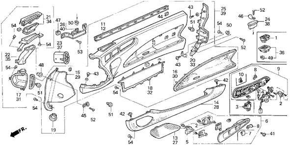 Front Door Lining for 1995 Honda Prelude #0