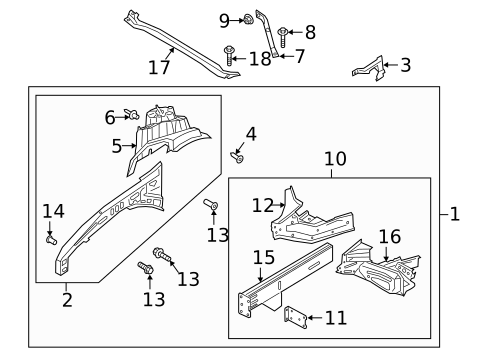 Structural Components & Rails for 2022 Lincoln Aviator #0