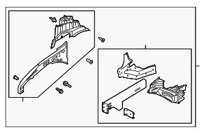 N1MZ16054B - : Apron/Rail Assembly for Lincoln: Aviator Image