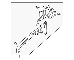 L1MZ16055GK - : Apron Assembly Front Fender for Ford: Explorer, Police Interceptor Utility | Lincoln: Aviator Image
