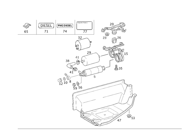 4707894 - Fuel System: Fuel Pump for Mercedes-Benz Image image