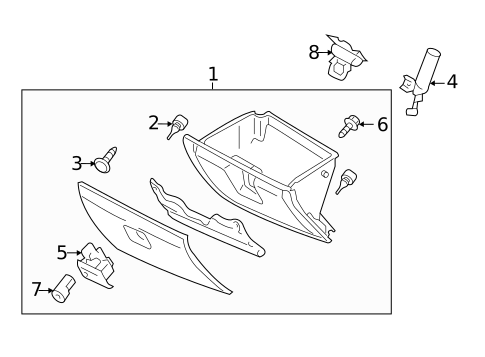 Glove Box for 2011 Mazda RX-8 #0