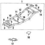 8972255701 - : Suspension Cross-Member for Honda: Passport Image