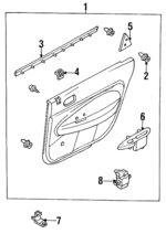 E01668425 - Body: Pull Handle Bracket for Mazda: MX-3, Protege Image