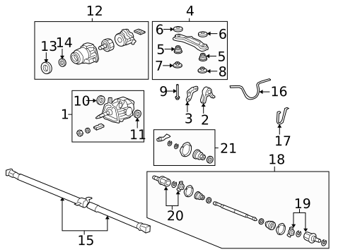 Axle & Differential for 2007 Honda CR-V #0