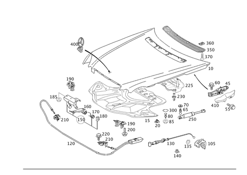 Engine Hood for 2008 Mercedes-Benz E320 #0