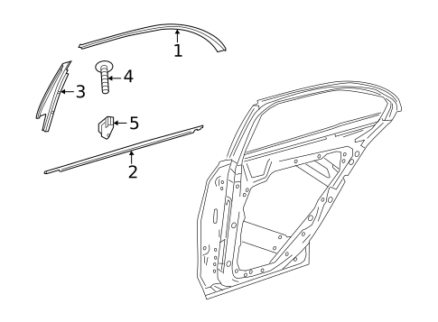 Exterior Trim - Rear Door for 2025 Mercedes-Benz C43 AMG #1