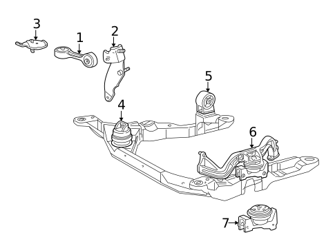 Engine & Trans Mounting for 2002 Ford Taurus #0