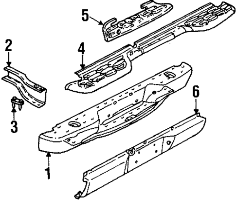 Bumper & Components - Rear for 1999 Isuzu Hombre #0