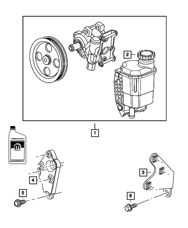 68225509AC - Steering: Power Steering Pump for Mopar Image image