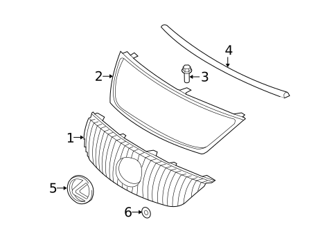 Grille & Components for 2008 Lexus IS250 #0