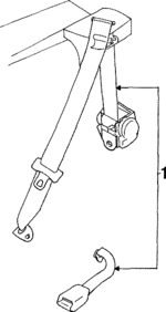 MR743209 - Body: Lap &amp; Shoulder Belt for Mitsubishi Image