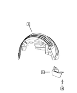 5178448AD - Body Sheet Metal Except Doors: Wheelhouse Shield, Right for Mopar Image image