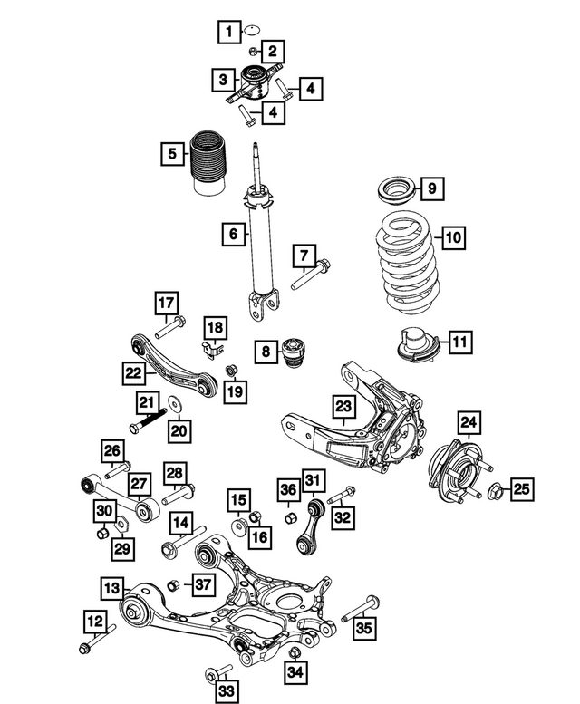 68575988AA - : Brake Hub And Bearing, Right Rear for Mopar Image