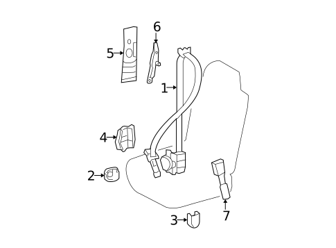 Seat Belt for 2009 Lexus IS F #0