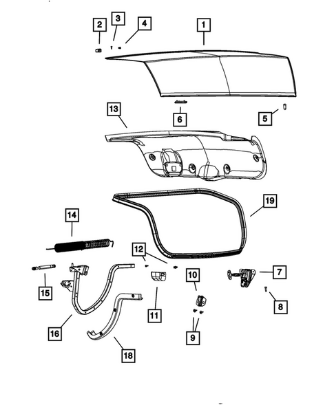Deck Lid for 2014 Chrysler 300 #0