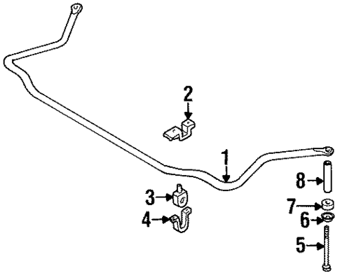 Stabilizer Bar & Components for 1996 Mazda MPV #0