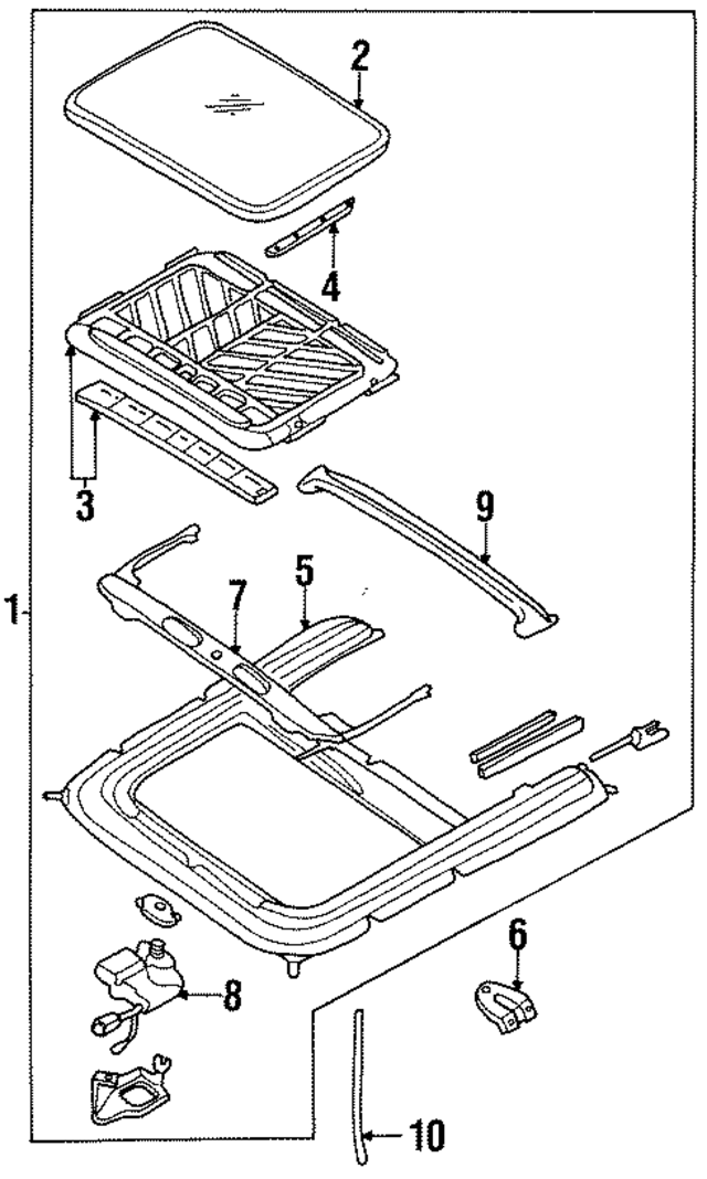 912054B011 - : Sunroof Assembly for Nissan Image