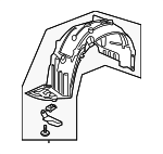 74101TBAA00 - : 2016-2019 Honda Civic - Fender R Front (Inner) for Honda: Civic Image