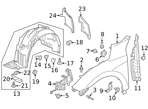 Fender & Components for 2016 Honda Civic #0