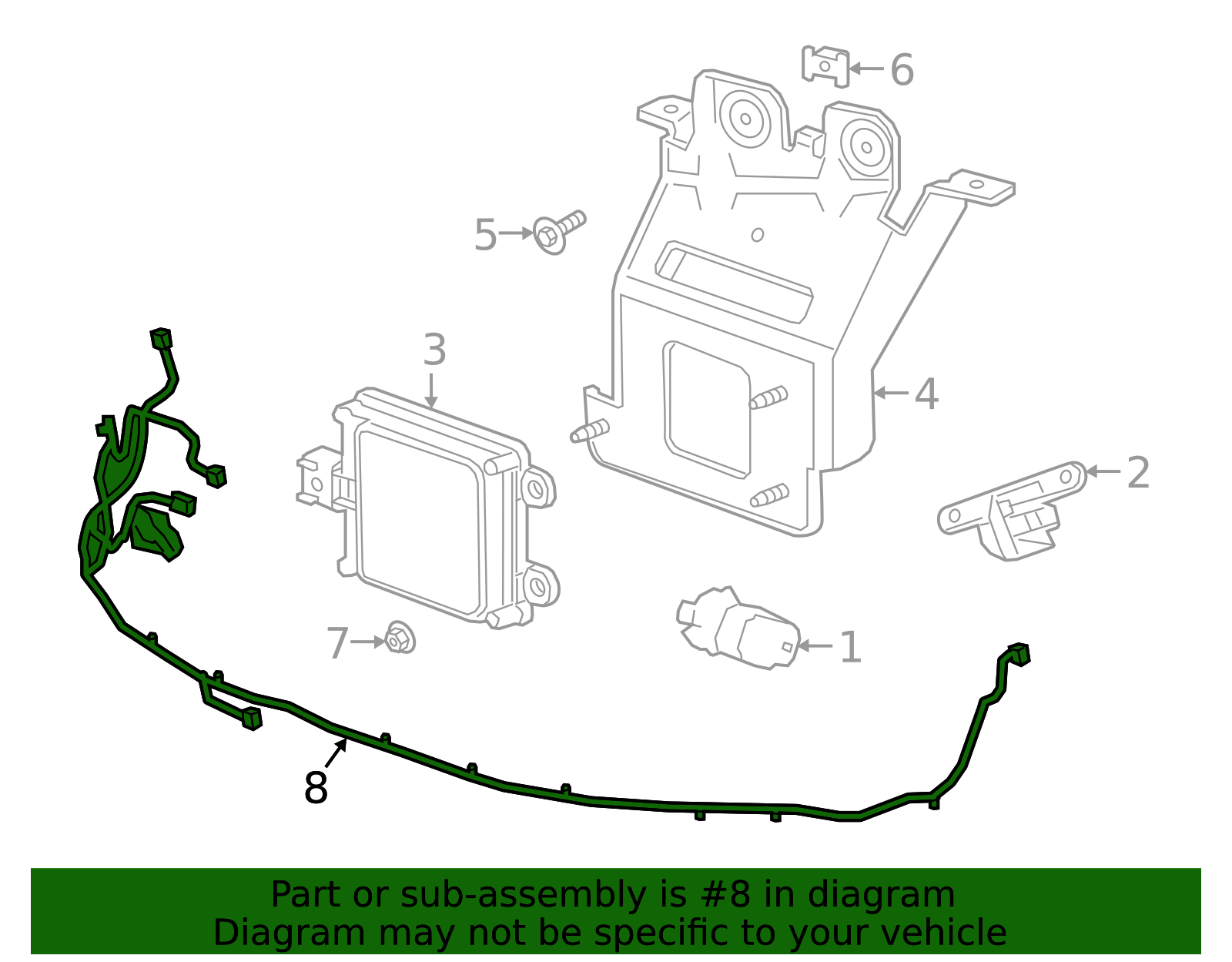 2019-2020 Chevrolet Blazer Front Object Alarm Sensor Wiring Harness ...