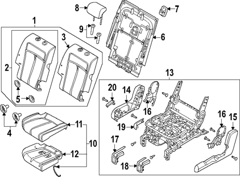 Rear Seat Components for 2024 Hyundai Ioniq 5 #1