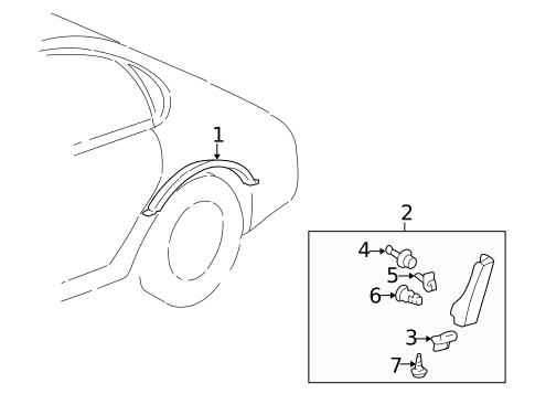 Exterior Trim - Quarter Panel for 1998 Lexus GS300 #0