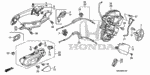72123SJA003 - Body/Air Conditioning: FASTENER ASSY., DOOR LOCK CABLE for Honda Image