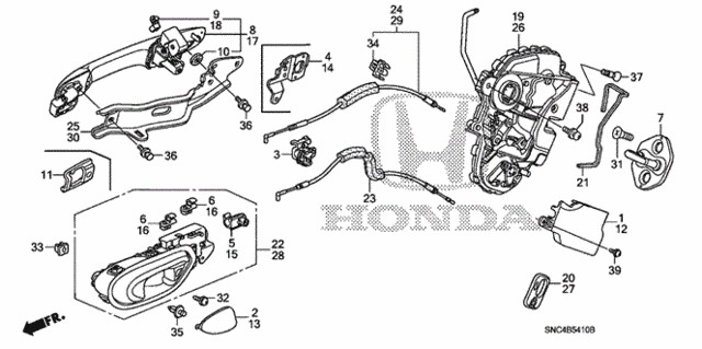 Rear Door Locks - Outer Handle for 2006 Honda Civic #0
