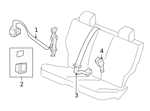 Rear Seat Belts for 2010 Jeep Liberty #0