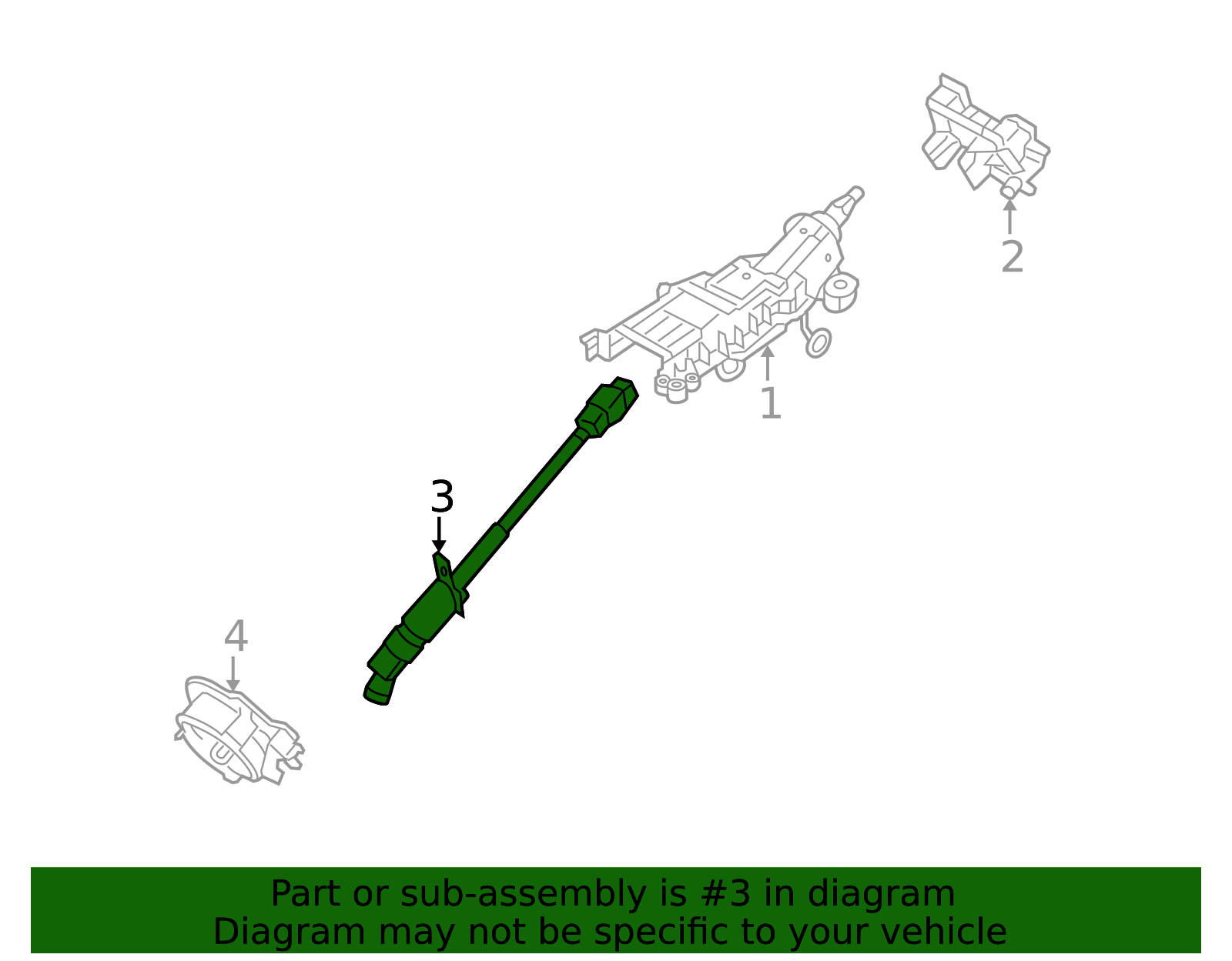 8F9Z-3B676-A - Steering Shaft 2008-2009 Ford | Online Ford Parts