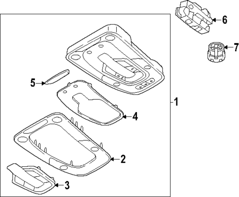Overhead Console for 2025 Audi SQ7 #0