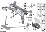 33316853442 - Rear Axle: Rear Axle Carrier for BMW: 328i, 328iX, 330iX Image image
