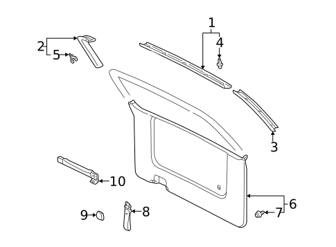 Interior Trim for 2001 Toyota Sienna #0