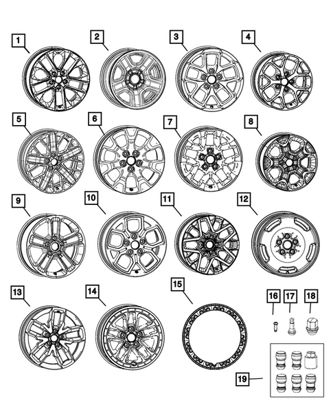 Wheels, Tires and Hardware for 2026 Jeep Wrangler #0