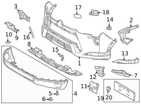4ー5スレ傷　gx550 フロントグリル　純正　53115-60170 保管前庭 Bumper & Components - Front for 2024 Lexus GX550 | OEM Parts Online