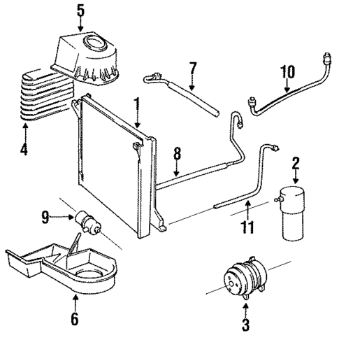 Condenser, Compressor & Lines for 1988 Volvo 740 #0