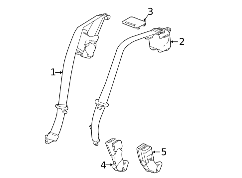 Rear Seat Belts for 2019 Buick Regal Sportback #0