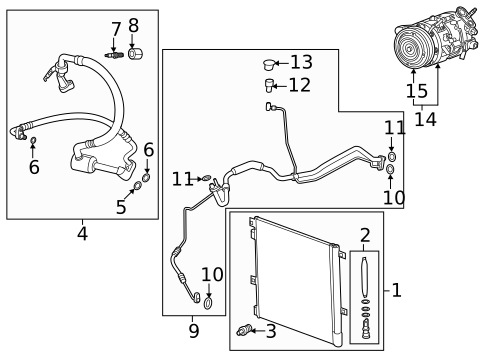 A/C Accumulator/Receiver Drier for 2023 Cadillac XT6 #0