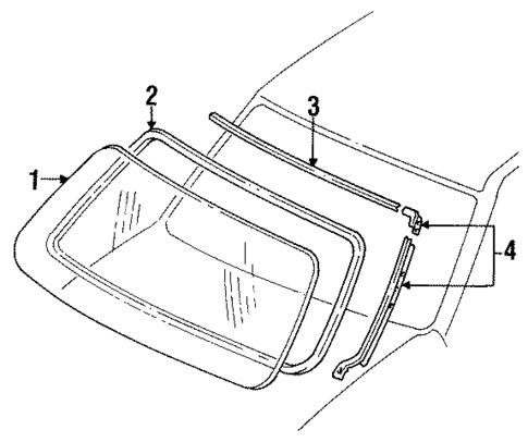 Glass - Windshield for 1991 Mazda RX-7 #0