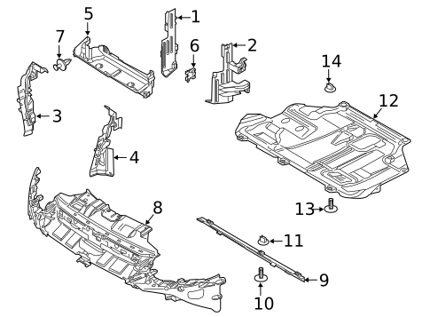 Splash Shields for 2014 Ford Focus #1