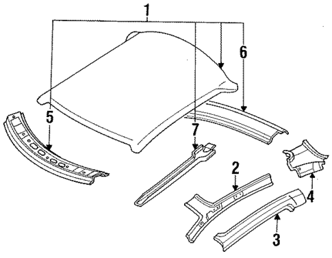 Roof & Components for 1993 Nissan NX #0