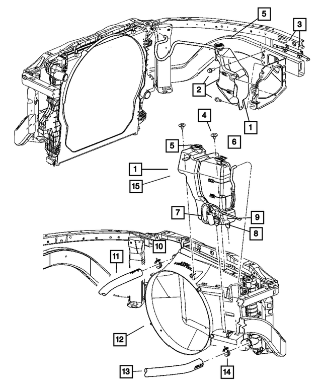 55056493AB - Cooling: Coolant Recovery Bottle for Mopar Image