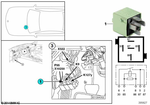 61368373700 - Vehicle Electrical System: Relay, Make Contact, White Green for BMW Image