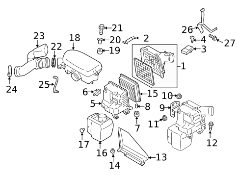 Air Intake for 2006 Subaru Legacy #1