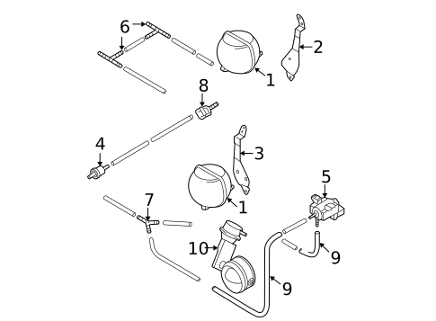 Emission Components for 2009 Audi S8 #2